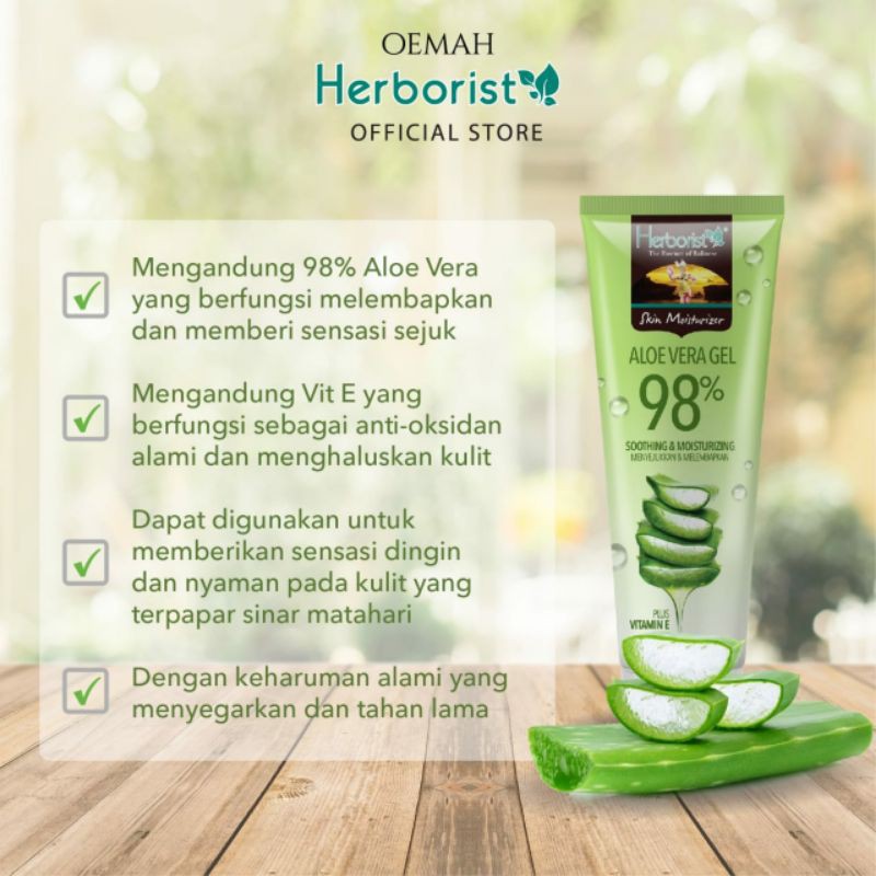 HERBORIST Aloe Vera Gel Tube 100 GR | Lotion Pelembab Kulit