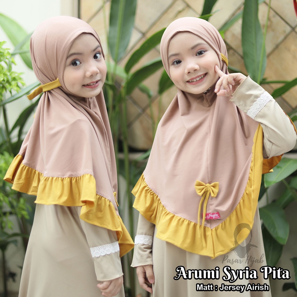 Kerudung Anak Arumi Syiria Hijab Anak Jersey Premium Jilbab Anak Pasar Hija'b