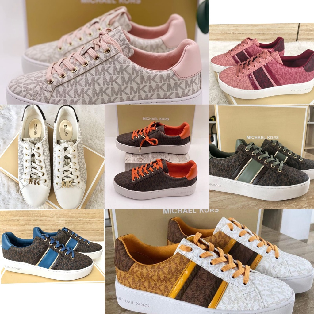 Sepatu Michael Kors Sneakers Poppy Lace Up New Original