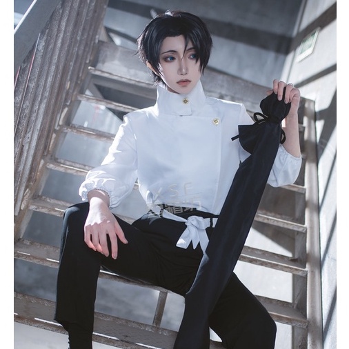 Jujutsu Kaisen Cosplay Okkotsu Yuta Costume Orimoto Rika White Uniform Shirt Suit Short Hair Wig