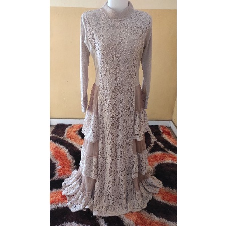 Preloved Dress Brokat Model Eropa