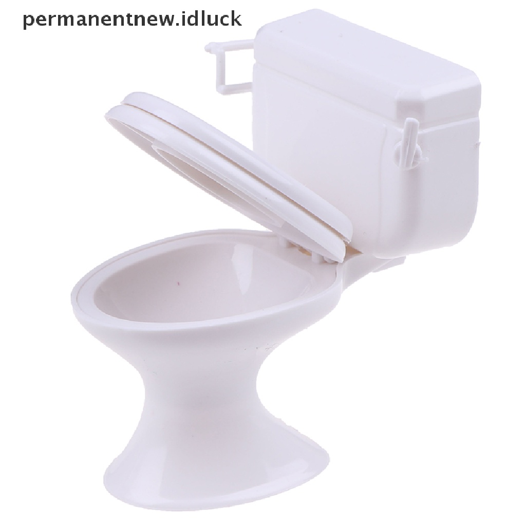 (luckypermanentnew) Miniatur Toilet Kamar Mandi Gaya Vintage Untuk Aksesoris Rumah Boneka (ID)