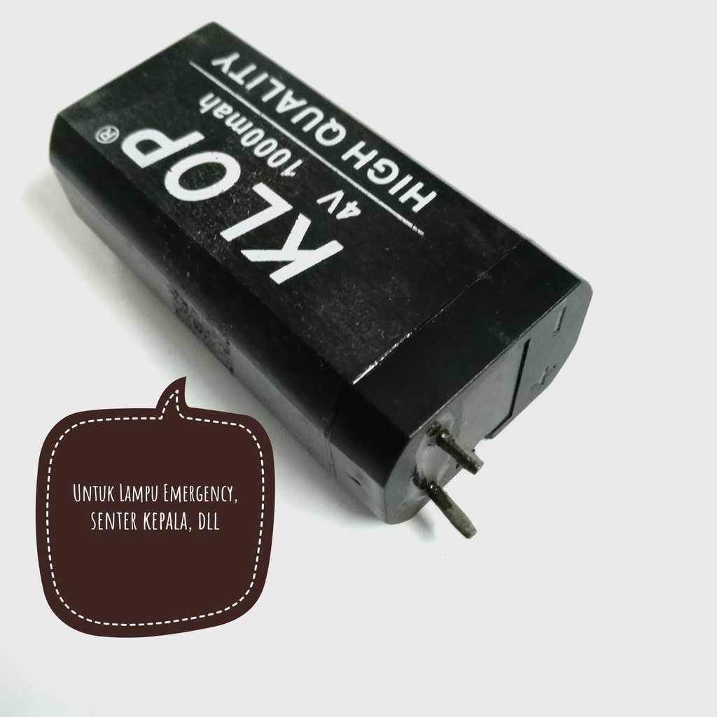 Aki Baterai kering 4v 1000mah klop