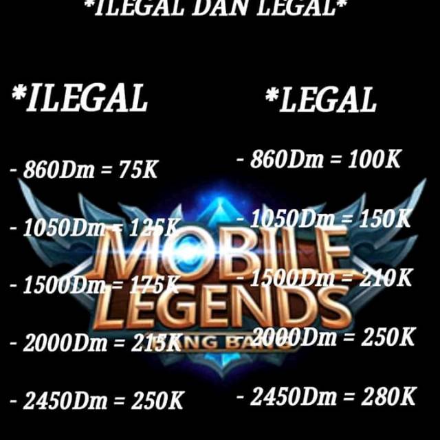 Diamond Ml Legal Dan Ilegal Shopee Indonesia
