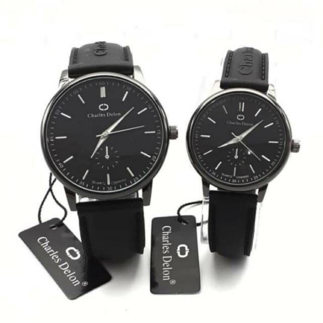 jam tangan charles delon couple ORiginal anti air sudah sepasang