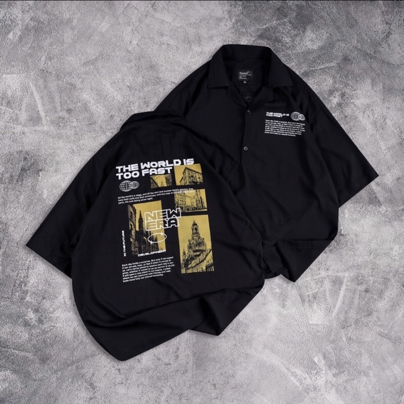 Kemeja Distro Full Print Motif New Era