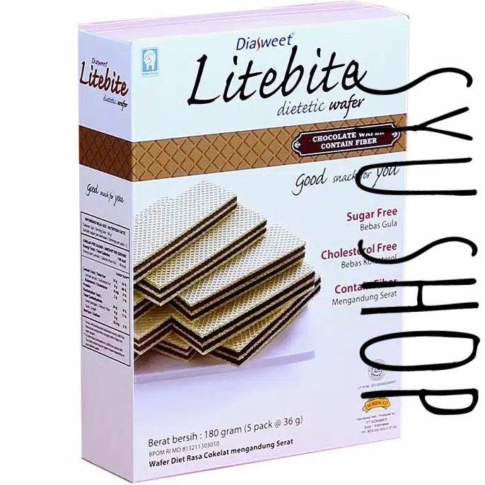 

Diasweet LiteBite Lite Bite Wafer coklat tanpa gula cemilan sehat