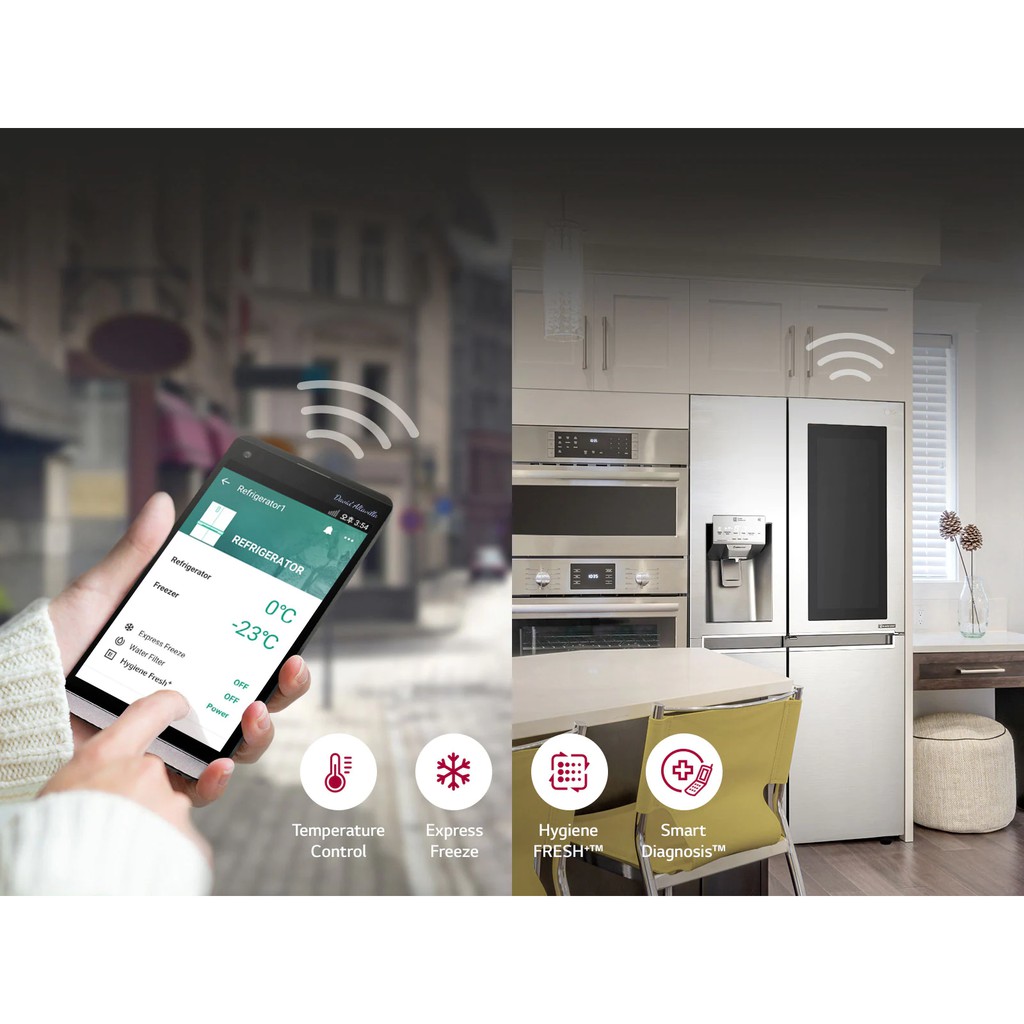 LG Kulkas GC-X247CKAV Side-by-Side InstaView (624 L) Inverter + Wifi