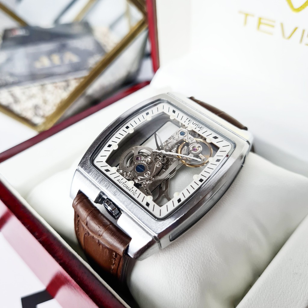 (COD) Jam Tangan Pria Cowok Original Ori Automatic Otomatis Mechanical TEVISE Prestige