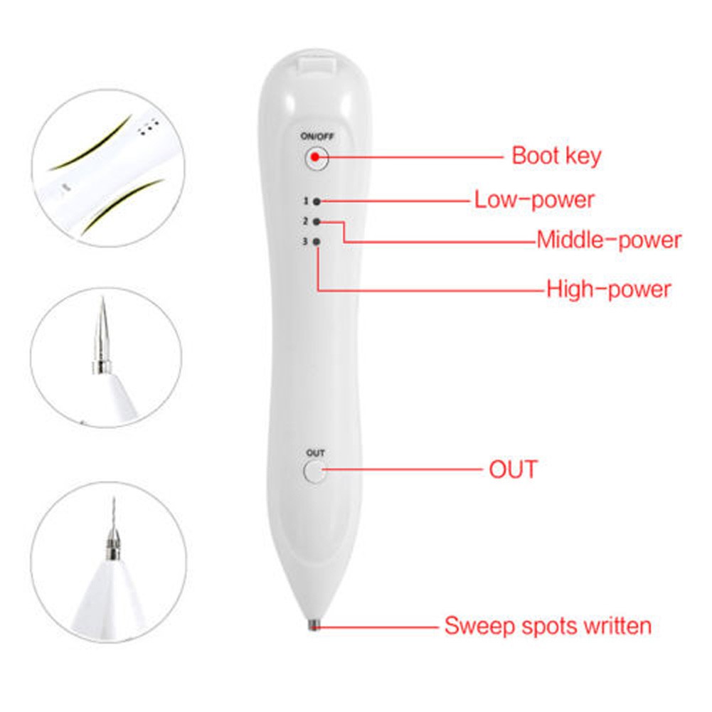 Laser Pen Mole Tatto Dark Spot Remover - White