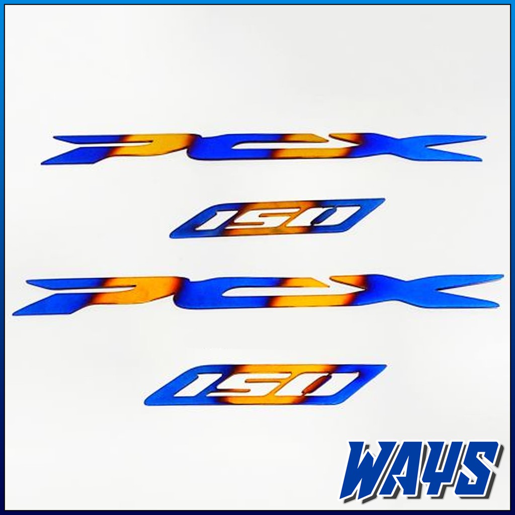 [P032] Emblem Logo Sticker 3D Timbul  Twotone Body Variasi Motor Beat Nmax 155 Vario 150 PCX 150