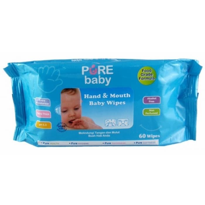 PURE BABY Hand &amp;Mouth Baby Wipes Tissue Basah Bayi Buy 2 Get 1