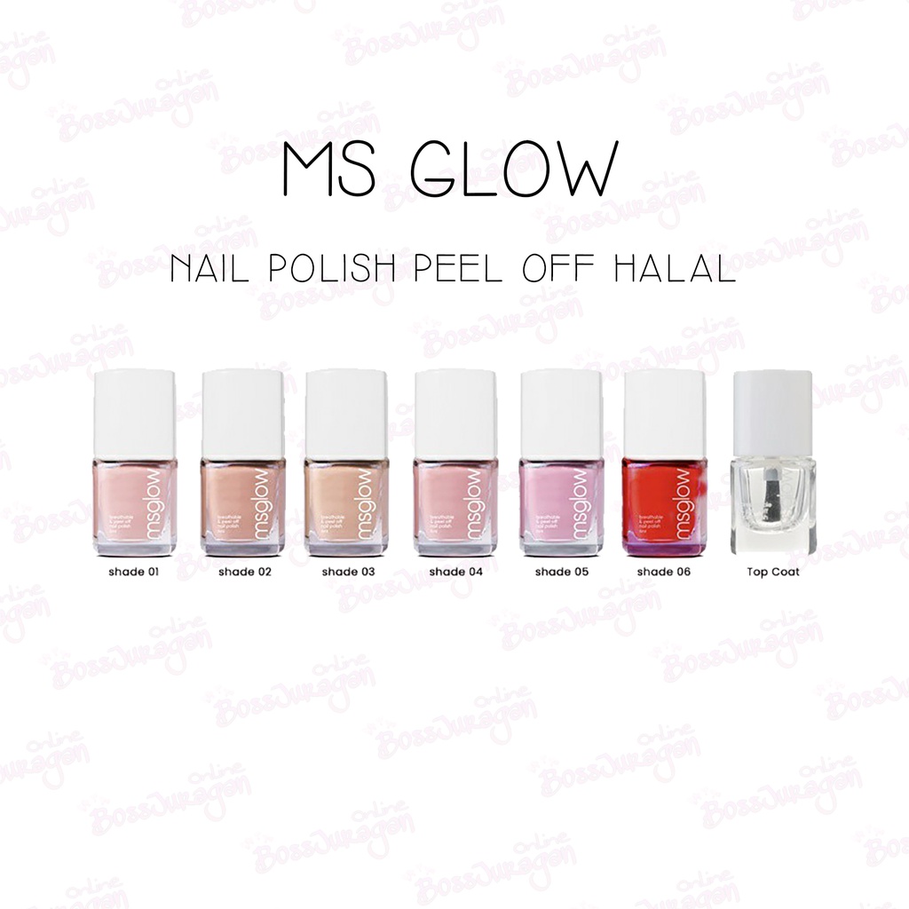 (BOSS) MS GLOW NAIL POLISH PEEL OFF HALAL -1 ITEM