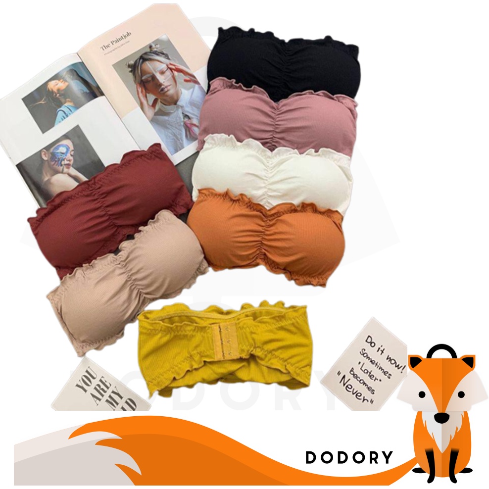 DODORY BRA540 Bra Kemben motif serut Pakaian Dalam Wanita Kemben Bandeau Crop