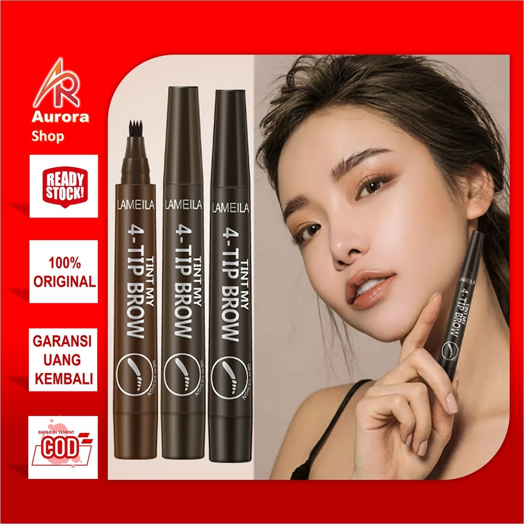 Lameila Eyebrow Waterproof Natural Eyebrow Pen Four claw Eye Brow Tint Fork Tip Long Lasting By Aurora 784