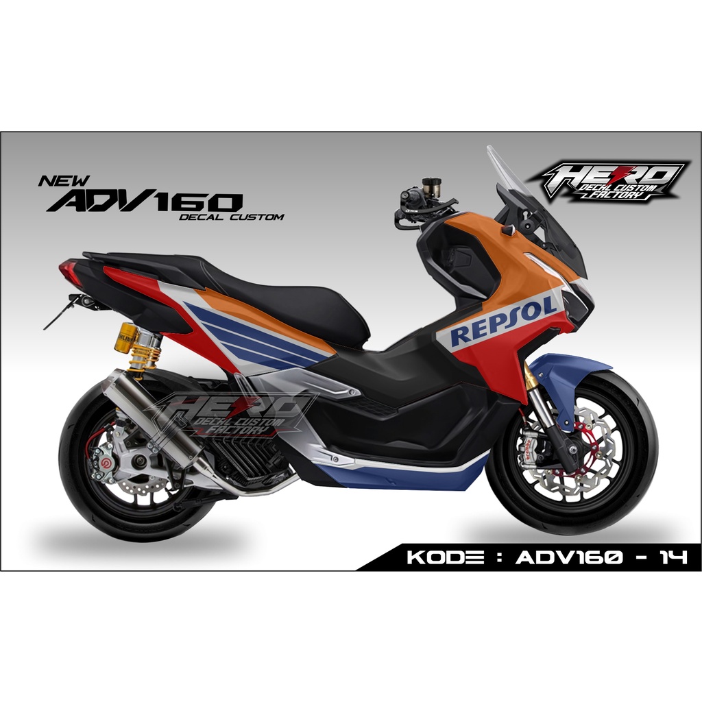DECAL ADV 160 - DECAL ADV 160 VARIASI REPSOL KODE 14