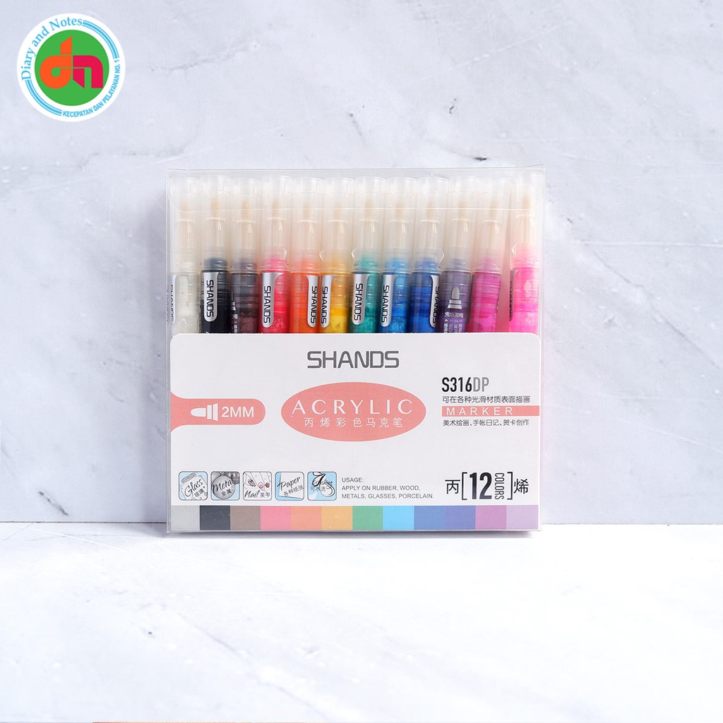 

Spidol Warna Warni Shands Acrylic Marker Tinta Akrilik Warna Standar