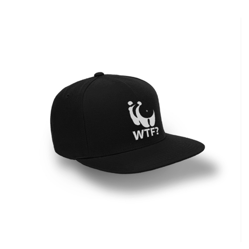 Topi Distro Pria / Fashion Pria Wanita / Topi Snapback WTF Panda White - Premium