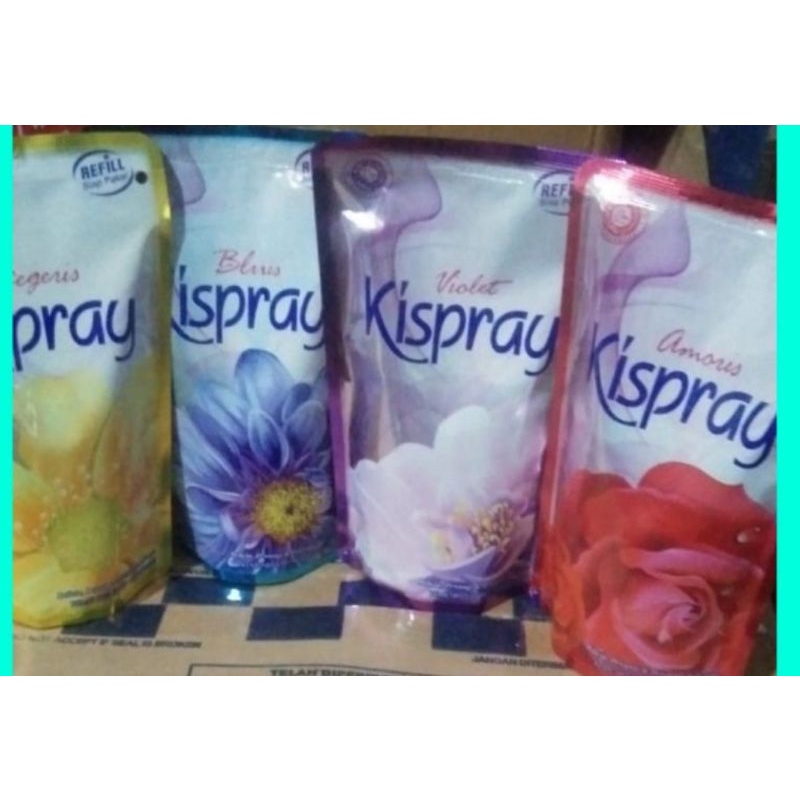 PEWANGI PAKAIAN KISPRAY REFILL @300ML.PAKET 2 BKS,BOLEH MIX