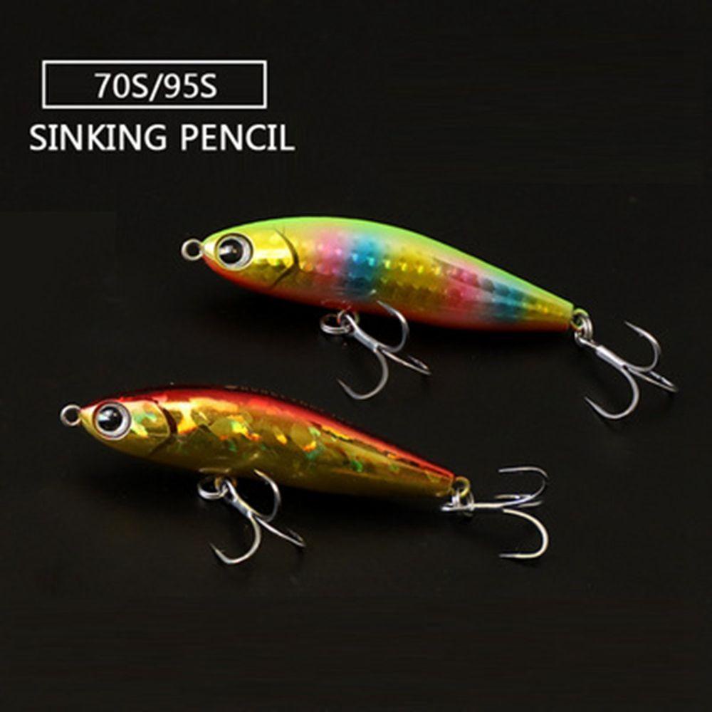TOP Umpan Ikan Kecil Tenggelam Pensil Outdoor Crankbaits Tackle Minnow Lures