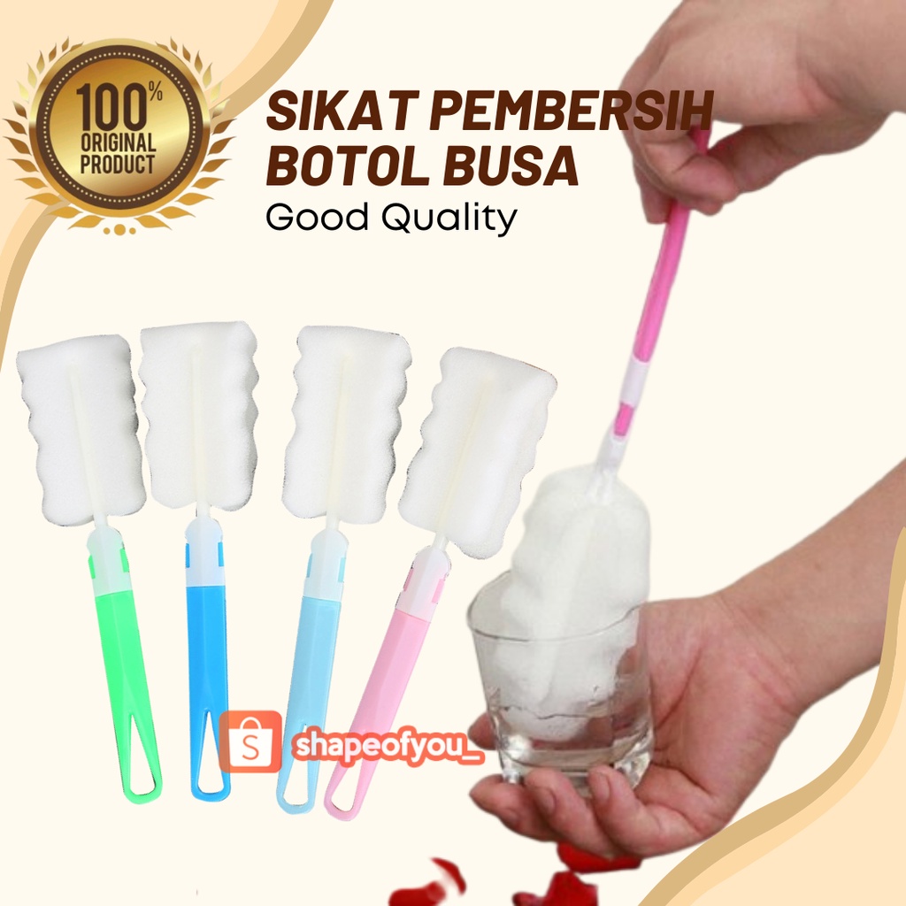 Spons Busa Pencuci Botol Minum Pembersih Botol Minum Gelas Botol Minum Sekolah Botol Minum Olahraga