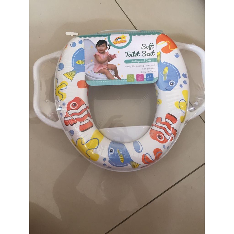 FL059 BABY FLOW SOFT POTTY TOILET SEAT RING CLOSET WITH HANDLE Alas Dudukan Portable Training Anak