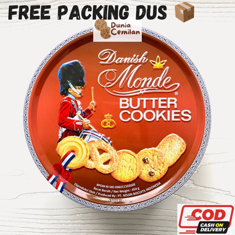 [TERMURAH!] Monde Butter Cookies 454gr  - Biskuit Danish Monde Kaleng Murah