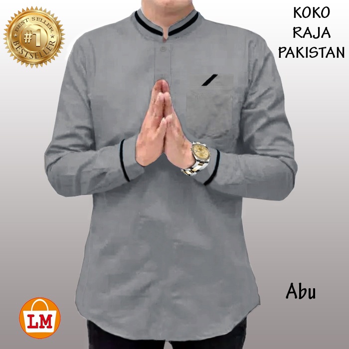 Baju Koko Pria Lengan Panjang QURTA RAJA PAKISTAN JUMBO SIZE LMS 15351 15353 15355 15357 15359