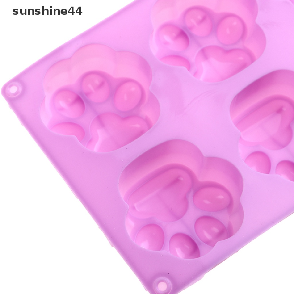 Sunshine Cetakan Kue / Fondant Bentuk Telapak Kaki Anjing / Kucing Bahan Silikon