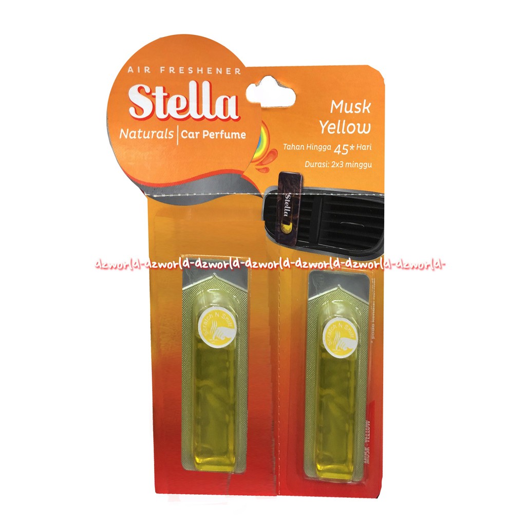 Stella Musk Yellow 45 Hari Pengharum Mobil Refill Parfum Mobil Isi Ulang