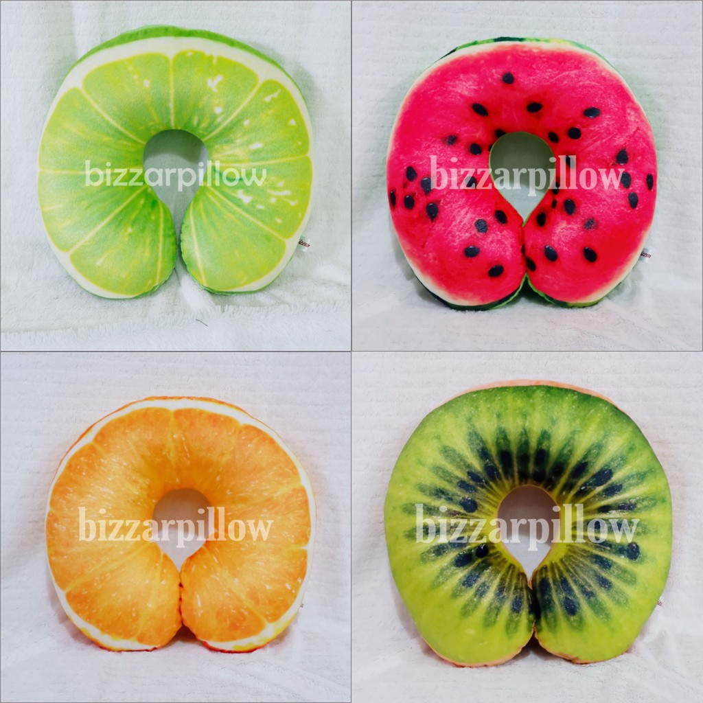 Bizzarpillow Bantal Leher Motif Buah Buahan BZ159