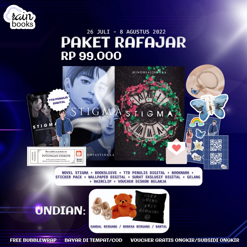 Buku Novel Stigma + TTD - Hindhiastinaaa