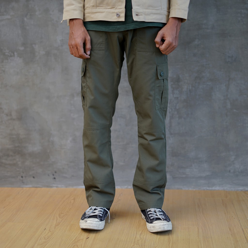 Universal denim- Fatigue Army Cargo celana cargo panjang