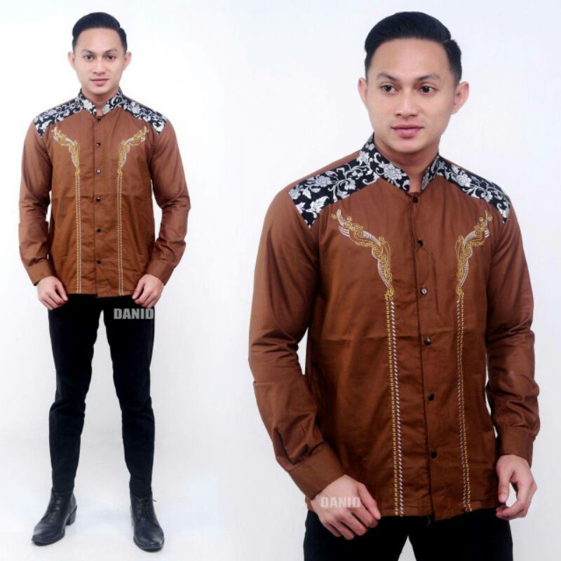 Baju Koko Kombinasi Hem Kombinasi Prada Lengan Pendek Baju Koko Pria Lengan Panjang Koko Pria Dewasa