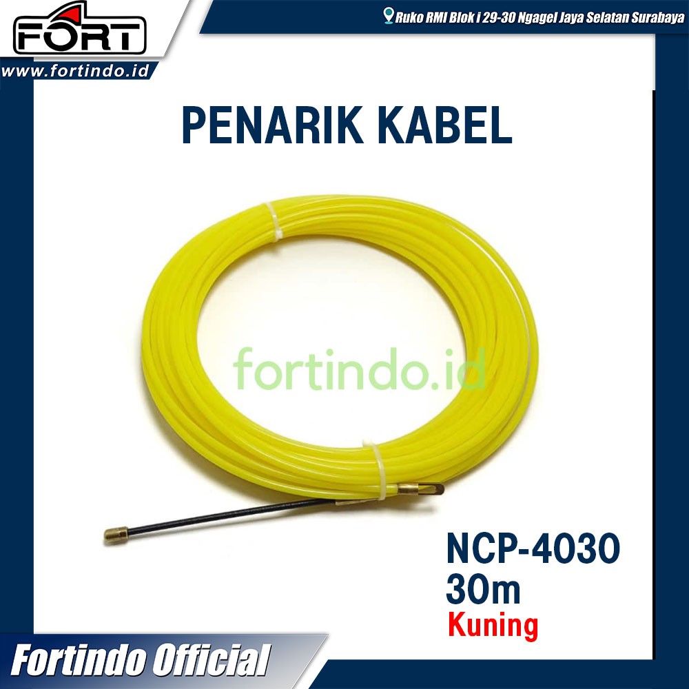Nylon Cable Puller Penarik Kabel NCP-4030 30Meter KUNING MERK FORT
