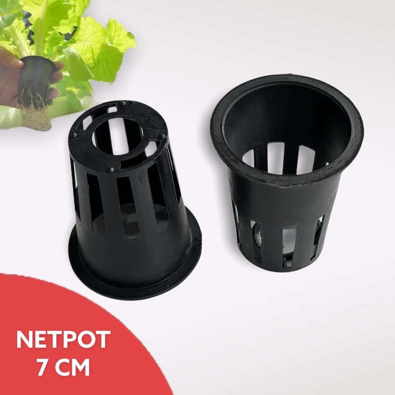 Netpot hitam 7 cm