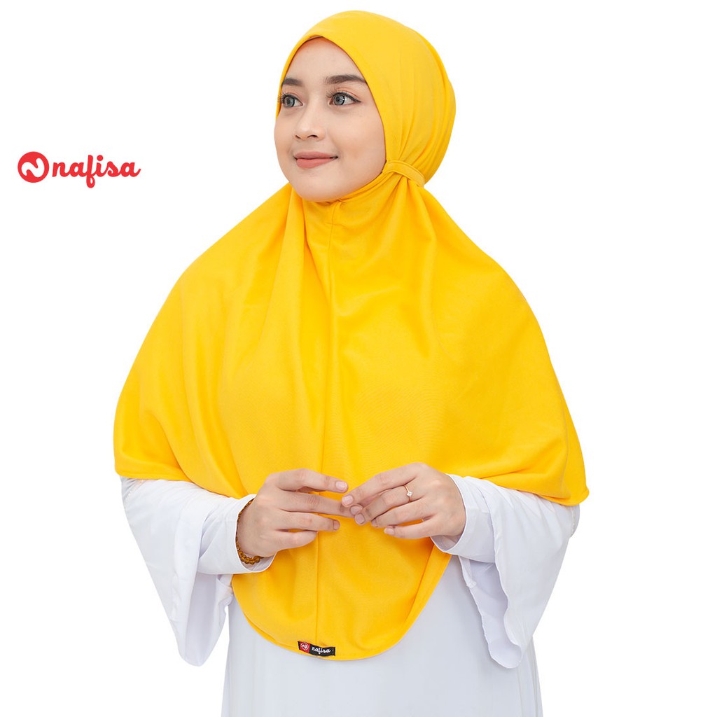 Jilbab Instan Kaos Antem Nafisa Hijab AT HOME XL | Hijab Instan Tali Kerudung Khimar Tanpa Pad