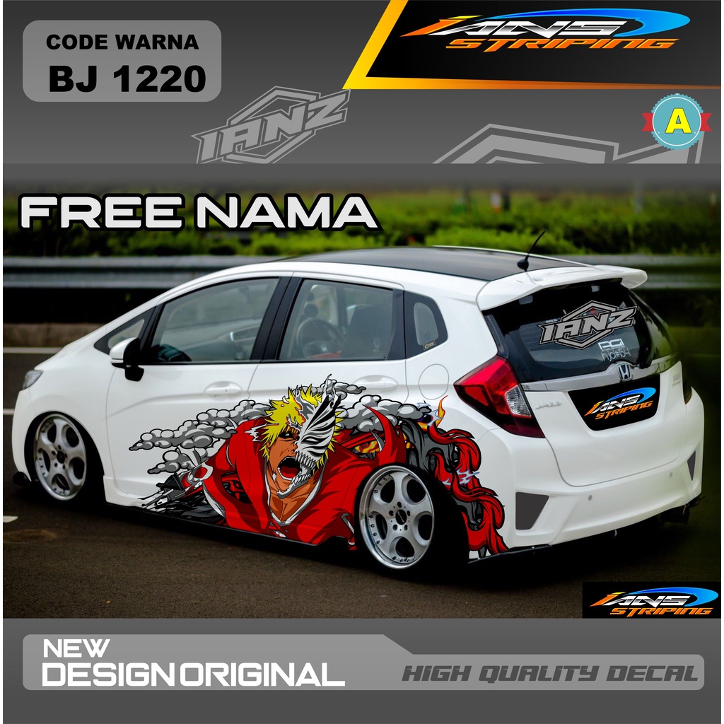 DECAL STICKER M,OBIL HONDA JAZZ / STIKER VARIASI MOBIL BRIO AGYA AYLA / STIKER DECAL