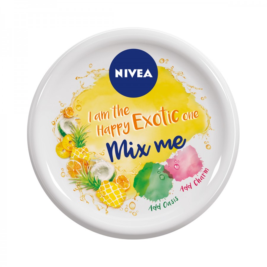 ✿ELYSABETHME✿ Nivea Soft Cream pelembab im happy exotic mix me kulit badan campur bleaching