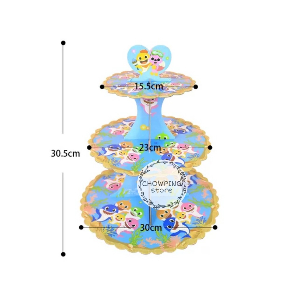 Cupcake Stand / Standing Cake Tier / Tatakan Kue Katakter Baby Shark