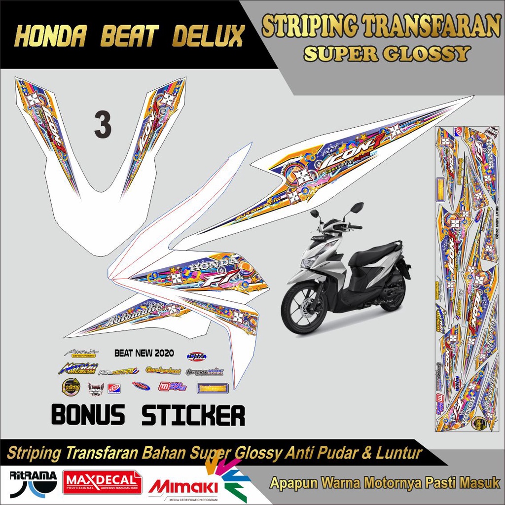 STRIPING TRANSPARAN UV GLOSY BEAT DELUK LIS BODI TRANSPRAN UV GLOSY BEAT DELUK