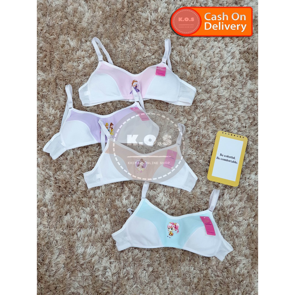 Bra pelajar bh remaja tanpa busa warna soft size 34-38