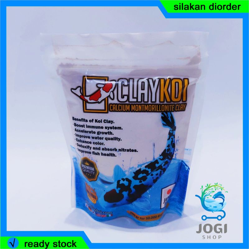CLAY KOI Calcium Montmorillonite Clay - Penjernih Kolam Koi 250 gram