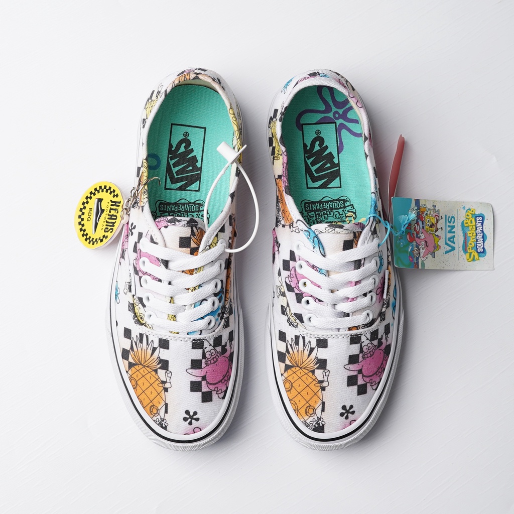 custom painted spongebob vans