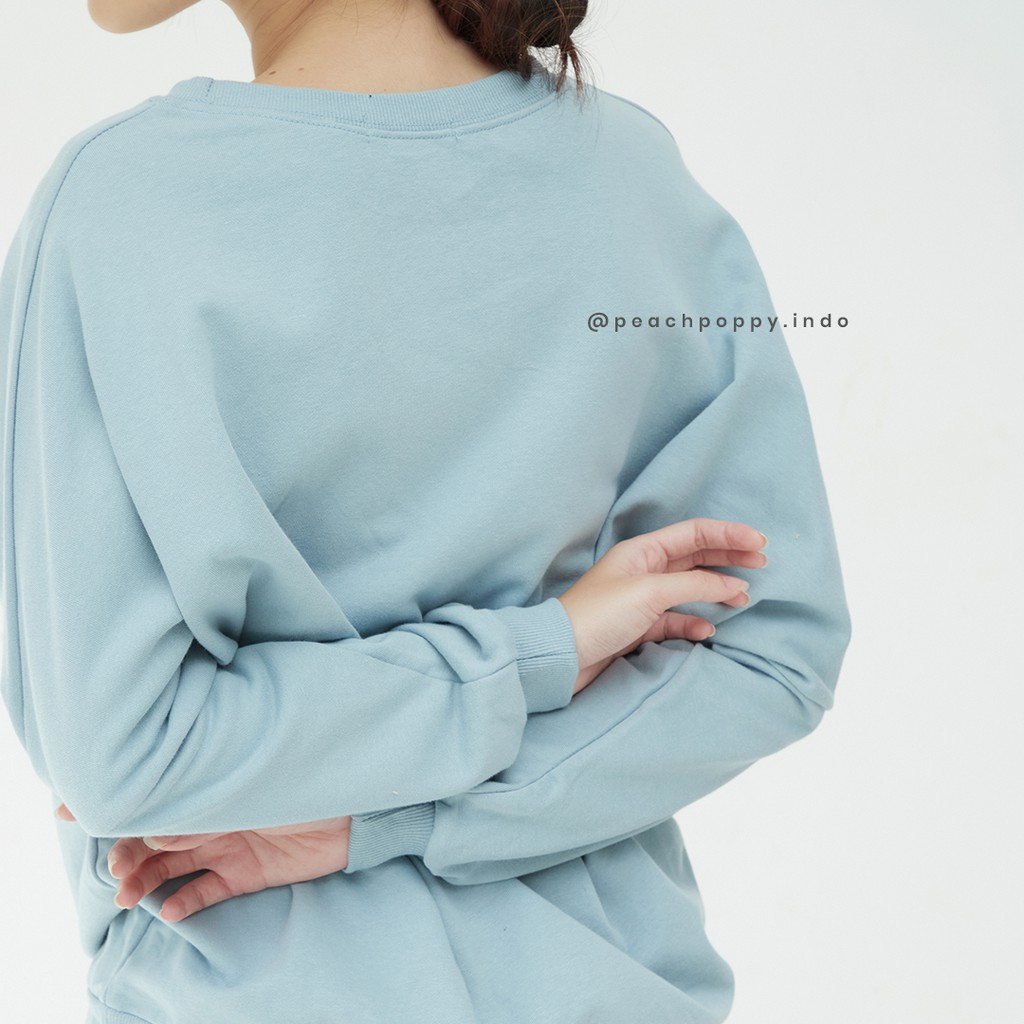 Peach Poppy Cathie Sweater - Atasan Outerwear Wanita Oversized Sweater Pastel All Size