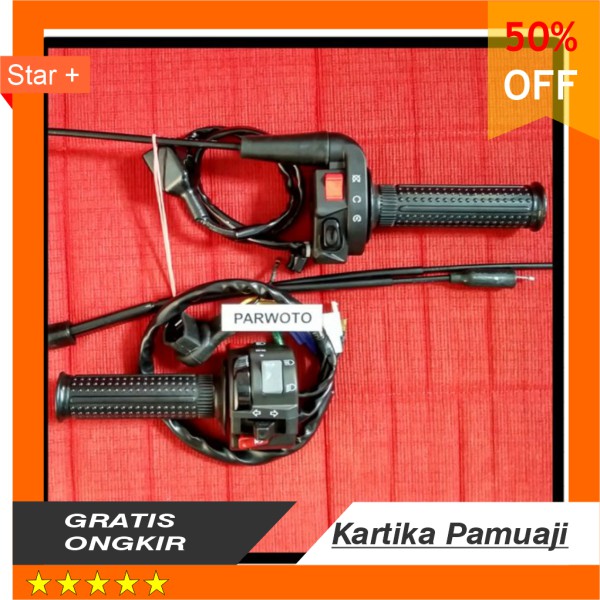 Holder Saklar Kanan Gas Kontan Spontan Dobel Stater Original KSR  Saklar Kiri Vixion - Original