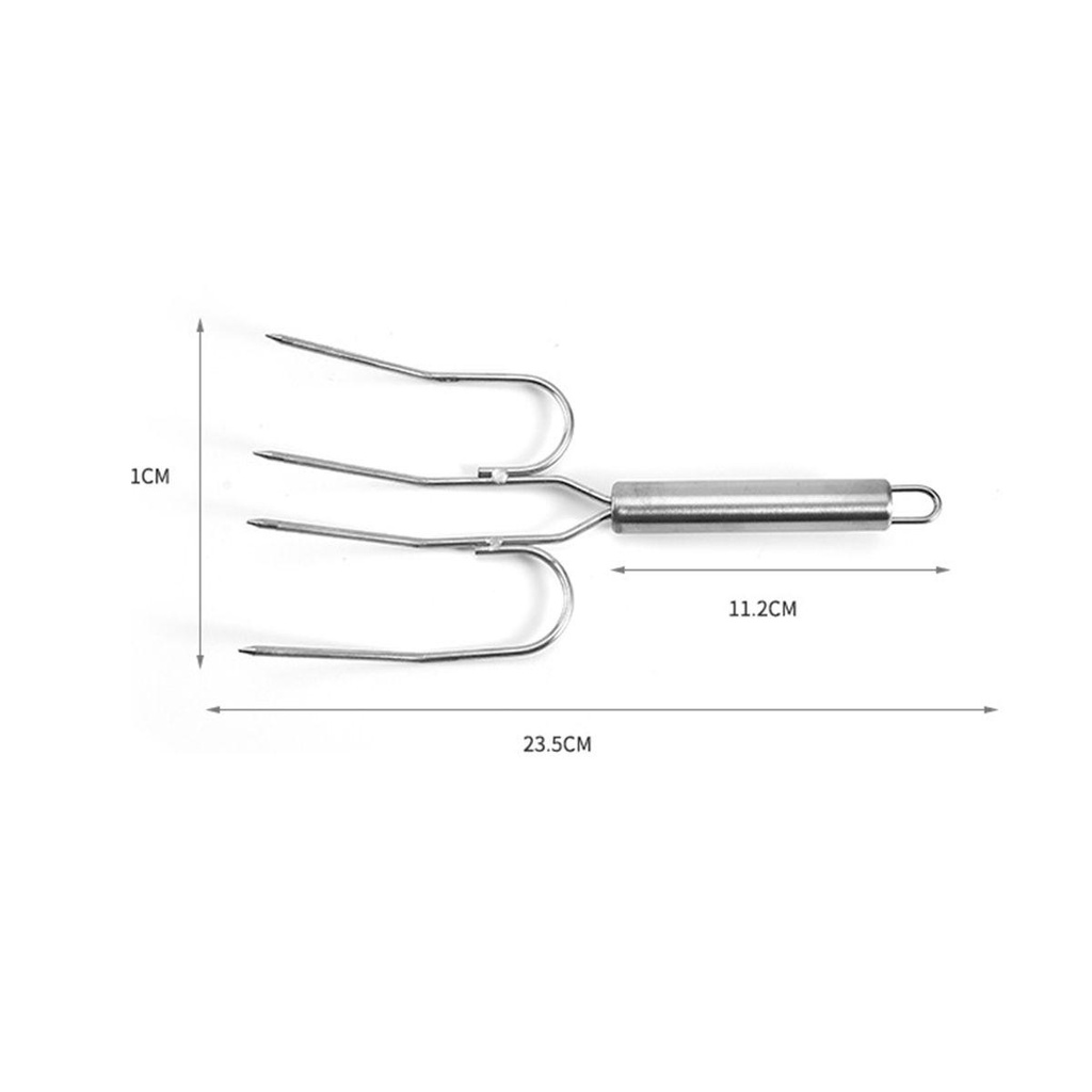 [Elegan] Turki Garpu BBQ Unggas Panggangan Stainless Steel Garpu Ukir Ayam