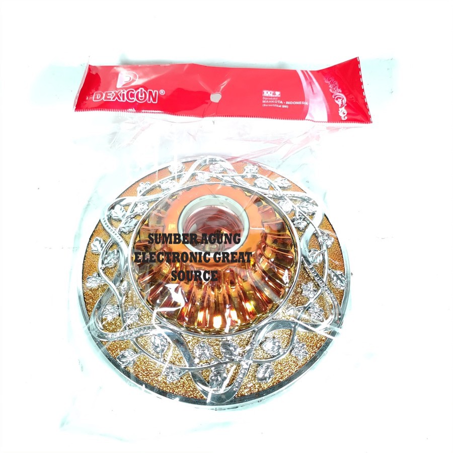 Dexicon Fiting Hias Modern Flower 020 Gold Siver Mengkilap Orange Emas
