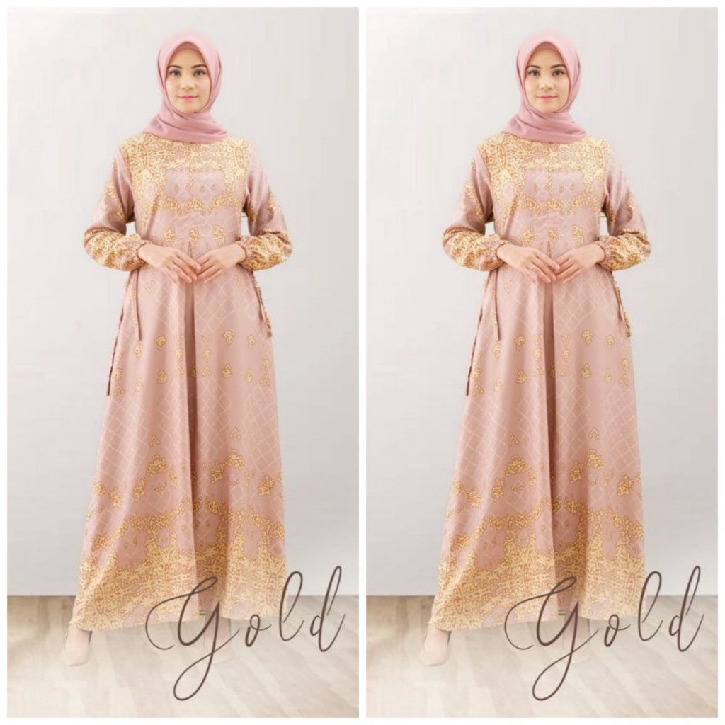 Gamis Shella Alaztha - Gamis Maxmara Lux  Premium Dress Wanita Busui Party Dress Fashion Kekinian Muslim Kekinian LD 115 cm Free Masker