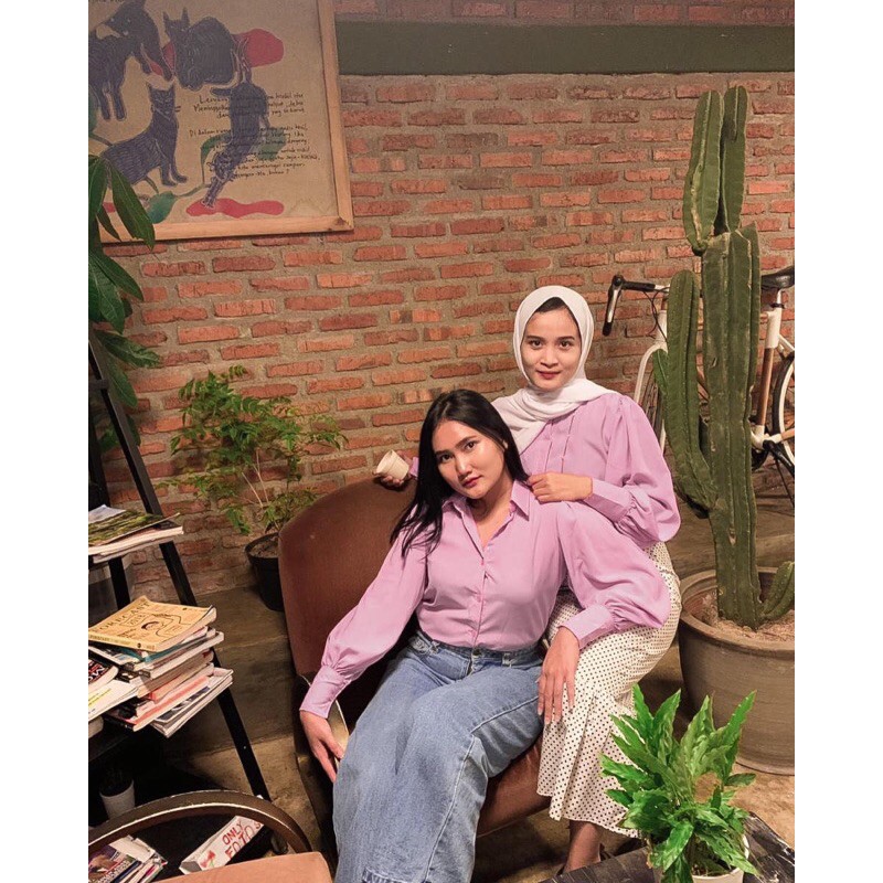 Rose Top ( kemeja lengan balon )